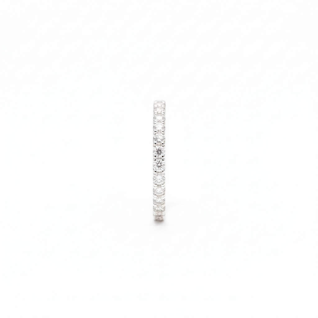 Anello Veretta a giro Recarlo in oro bianco e diamanti 0,40 ct.