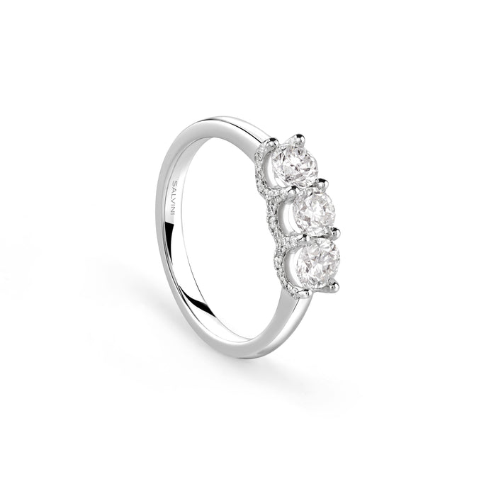 Anello Salvini Eterea oro bianco 18kt con diamanti - 20115617