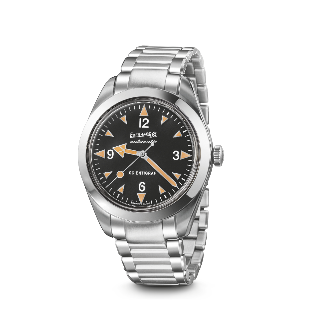 Eberhard & Co Scientigraf 41043.2 CA con bracciale in acciaio, vista frontale