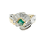 Anello Damiani Oro Con Diamanti E Smeraldo 0,29 Ct.