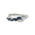 Anello Damiani Diamanti Taglio Marquise Ct.0.56 Colore H If ,zaffiri Taglio Marquise Ct.0.93 ,oro Bianco Gr.4.80.