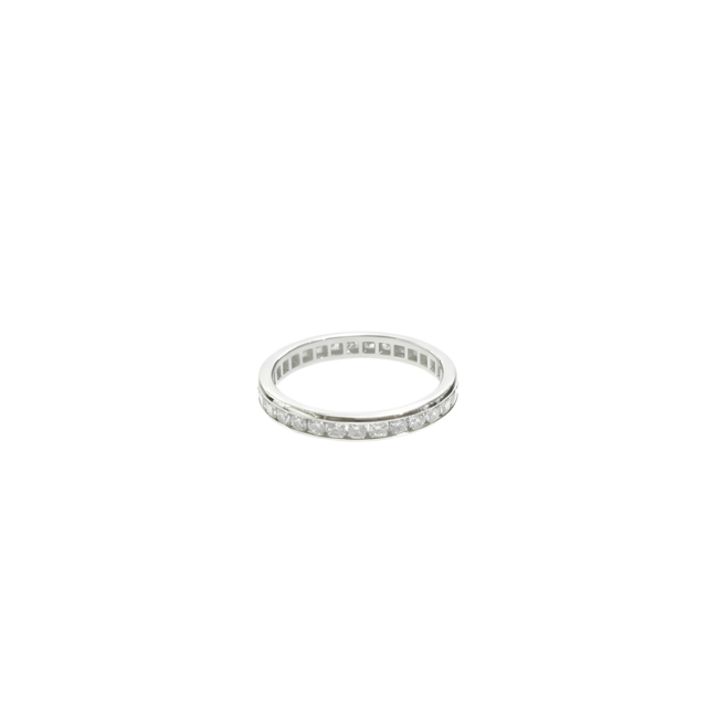Anello veretta Recarlo in oro bianco e diamanti 0,28 ct.