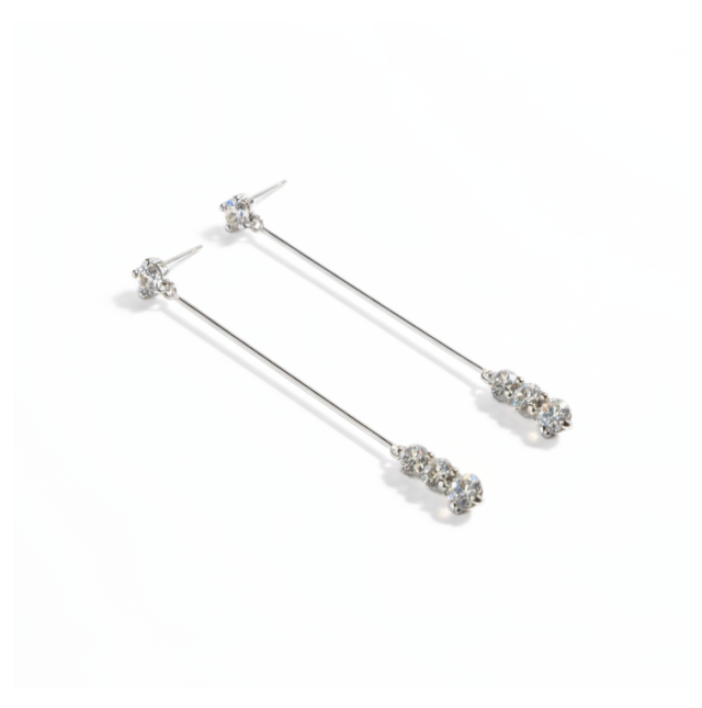 ORECCHINI DAMIANI DIAMANTI TAGLIO BRILLANTE CT.0.68 COLORE H IF ORO BIANCO GR.3.20.