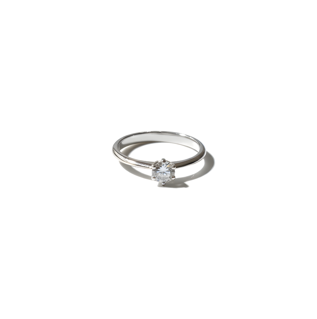 Anello Solitario Recarlo  In Oro Bianco E Diamanti