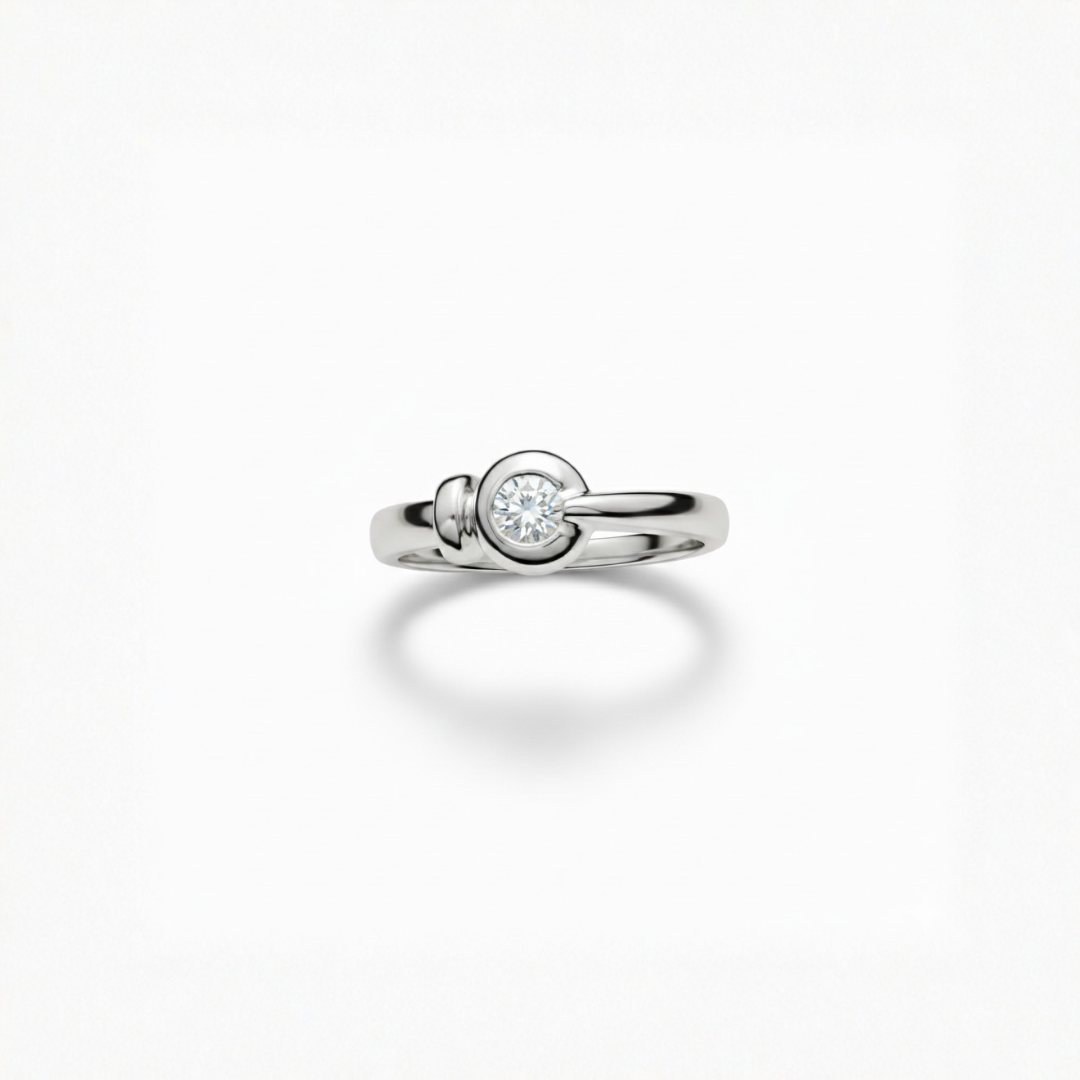 Anello Damiani solitario bianco e diamante kt.0,15 H ref.BV472726
