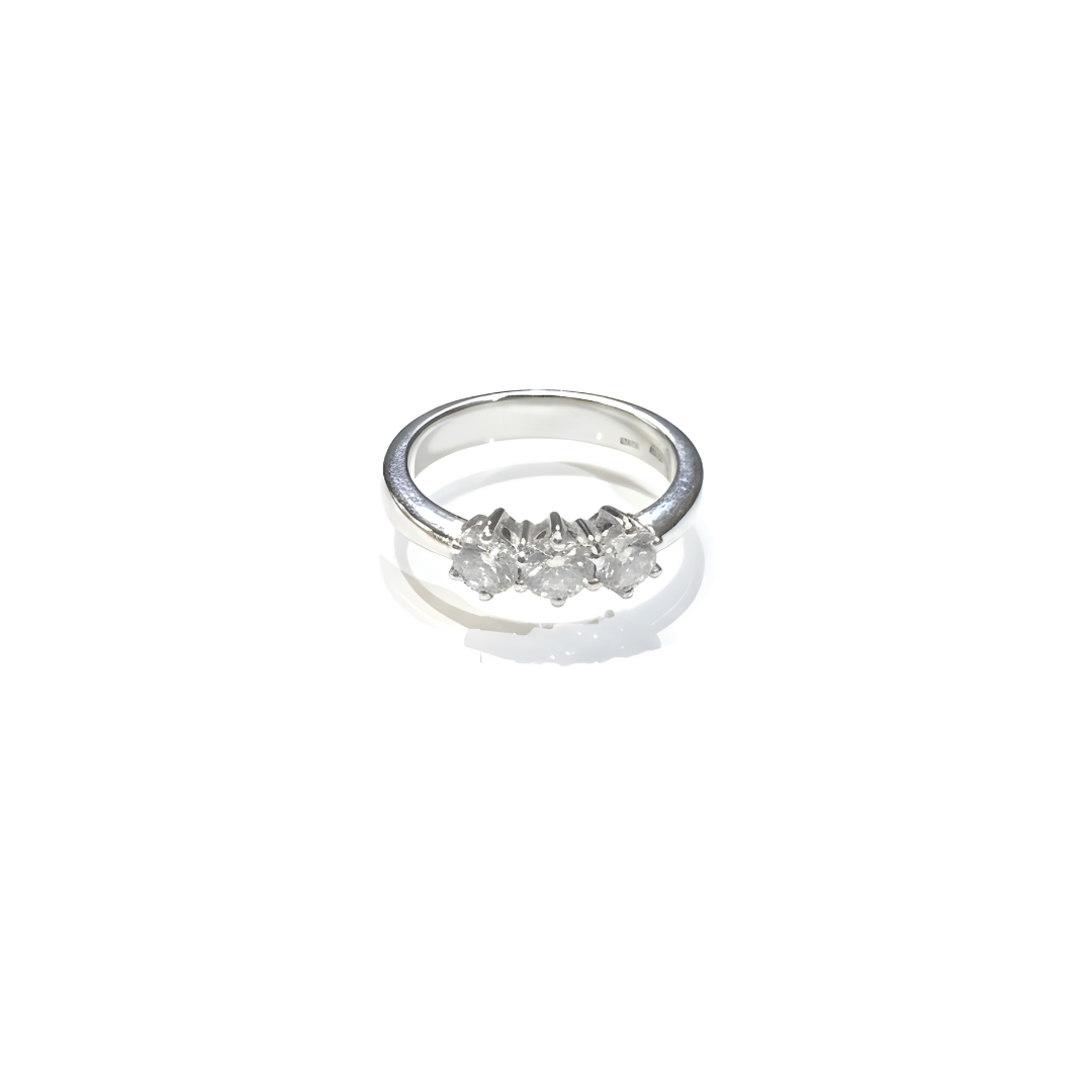 Anello trilogy RECARLO in oro bianco e diamanti