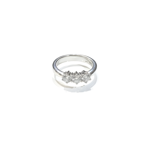 Anello trilogy RECARLO in oro bianco e diamanti