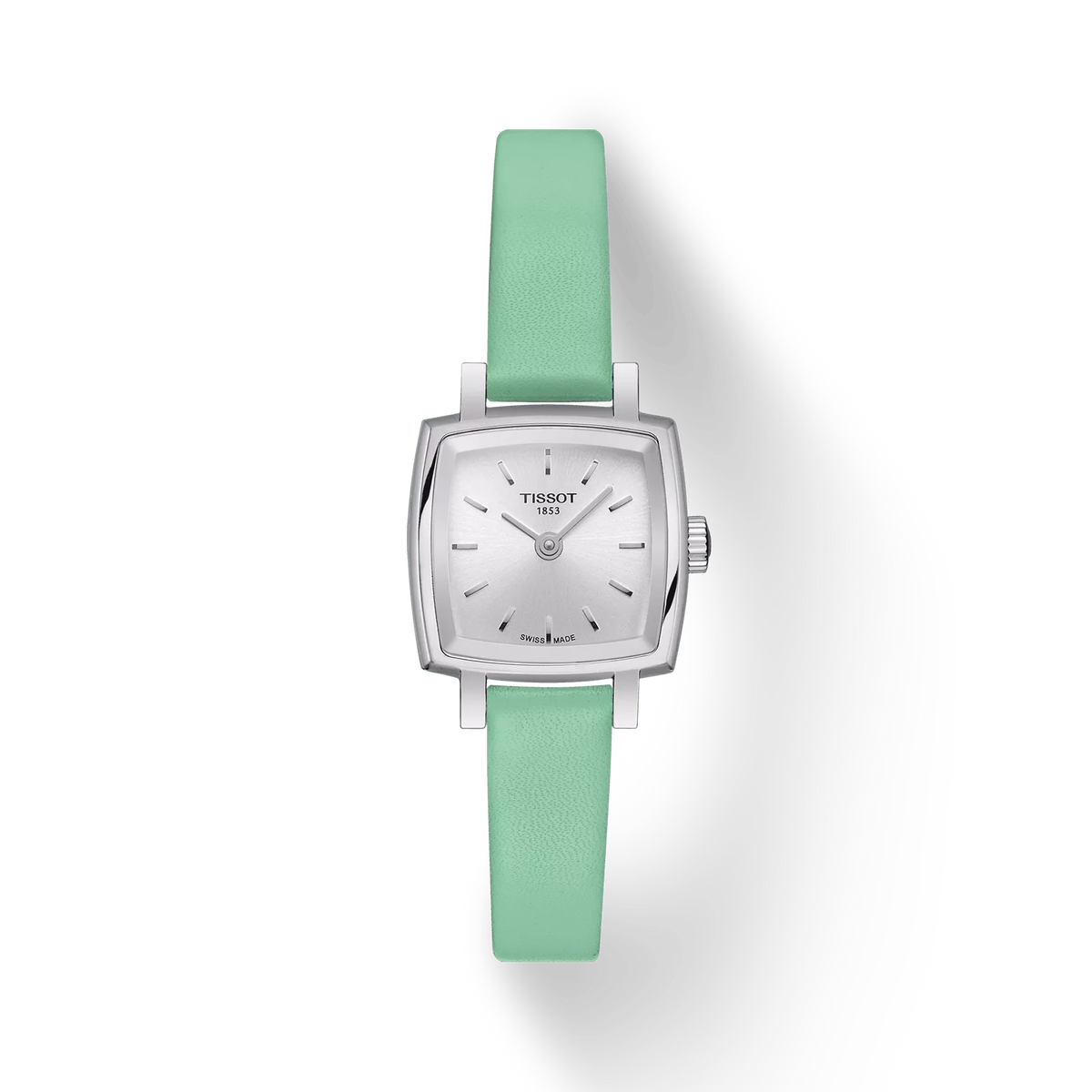 Tissot Lovely Summer T058.109.16.031.01 con cinturino verde acqua, vista frontale