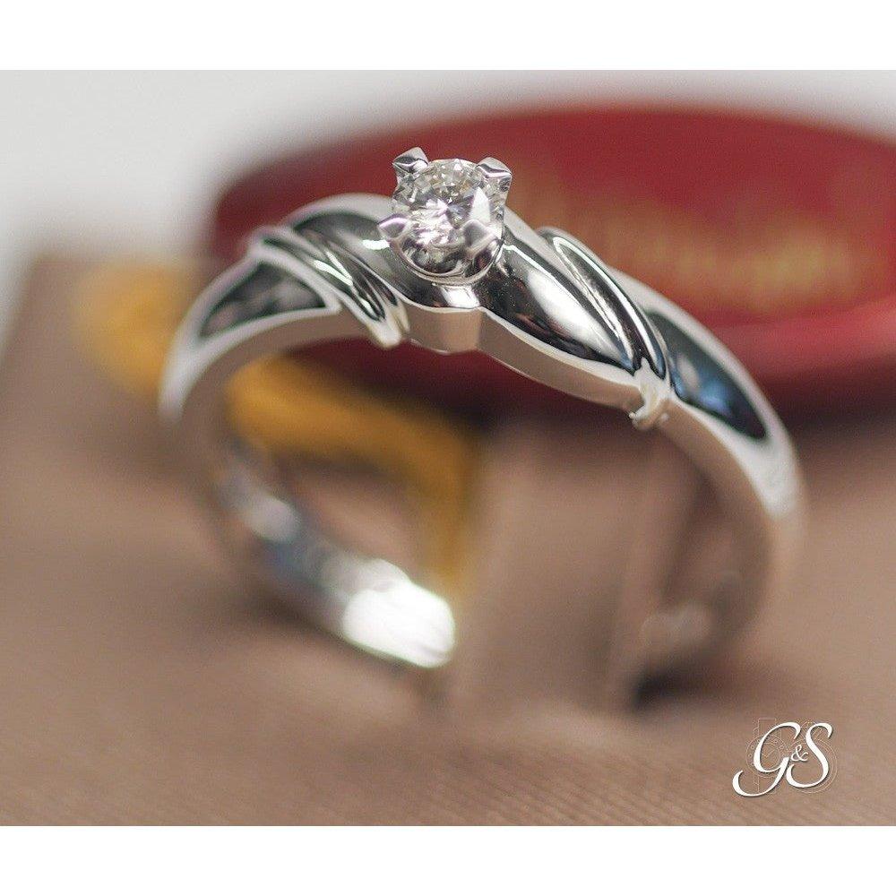 ANELLO DAMIANI SOLITARIO DIAMANTE TAGLIO BRILLANTE CT.0.14 H