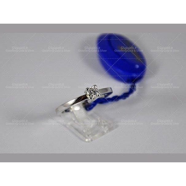 ANELLO DAMIANI SOLITARIO DIAMANTE TAGLIO BRILLANTE CT.0.25 COLORE H PURO IF