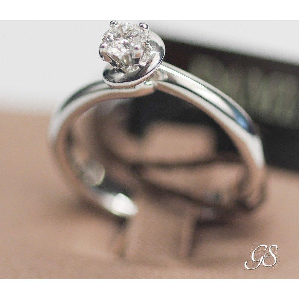 ANELLO DAMIANI SOLITARIO DIAMANTE TAGLIO BRILLANTE CT.0.30 H IF