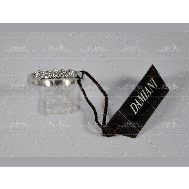 ANELLO DAMIANI VERETTA CT.040 COLORE H PURO IF ORO GR.4.16