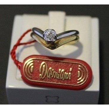 ANELLO DAMIANI oro bianco e giallo con diamante 0,22 ct