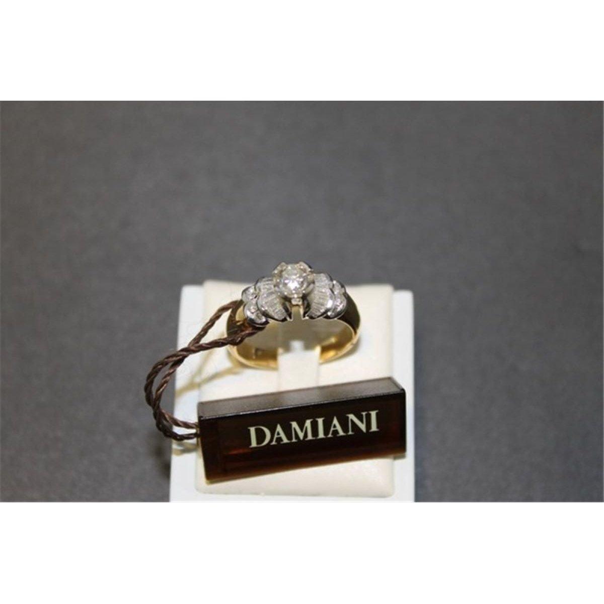 ANELLO DAMIANI oro e bellissimo diamante 0,45 e 0,25 ct.