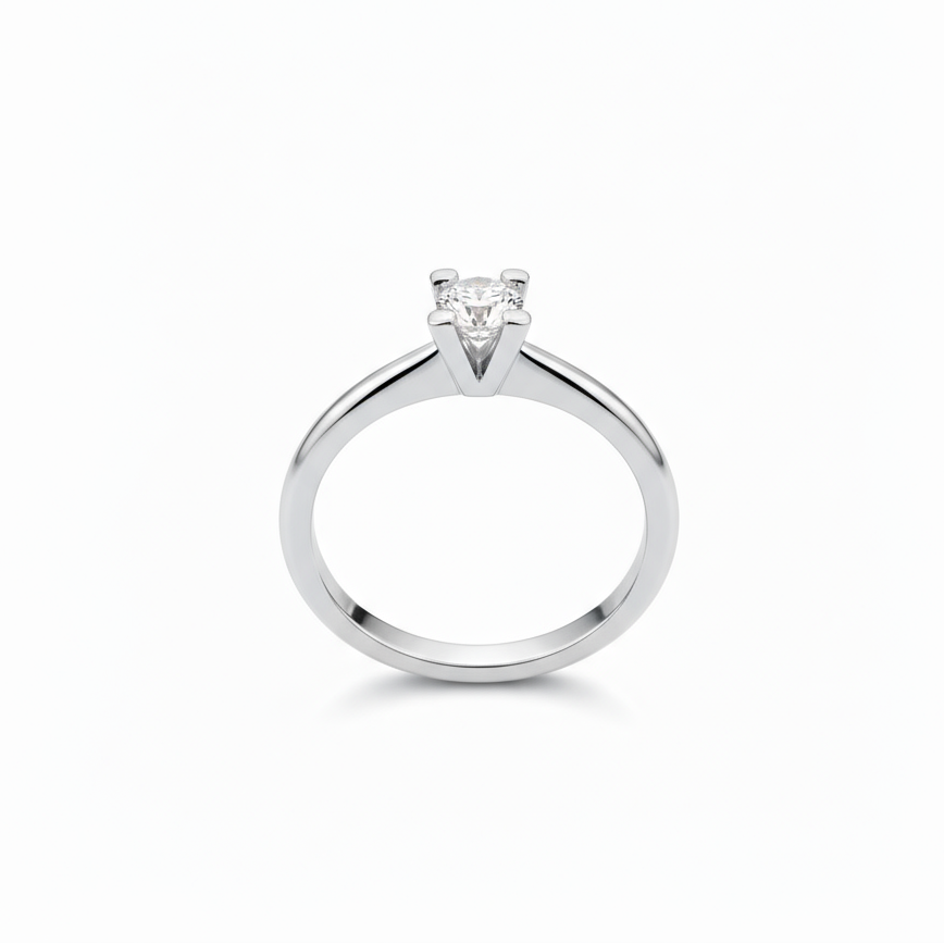 ANELLO DAMIANI SOLITARIO DIAMANTE TAGLIO BRILLANTE CT.0.23 H