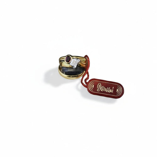 Anello DAMIANI oro e diamante con rubino ct. 0,43