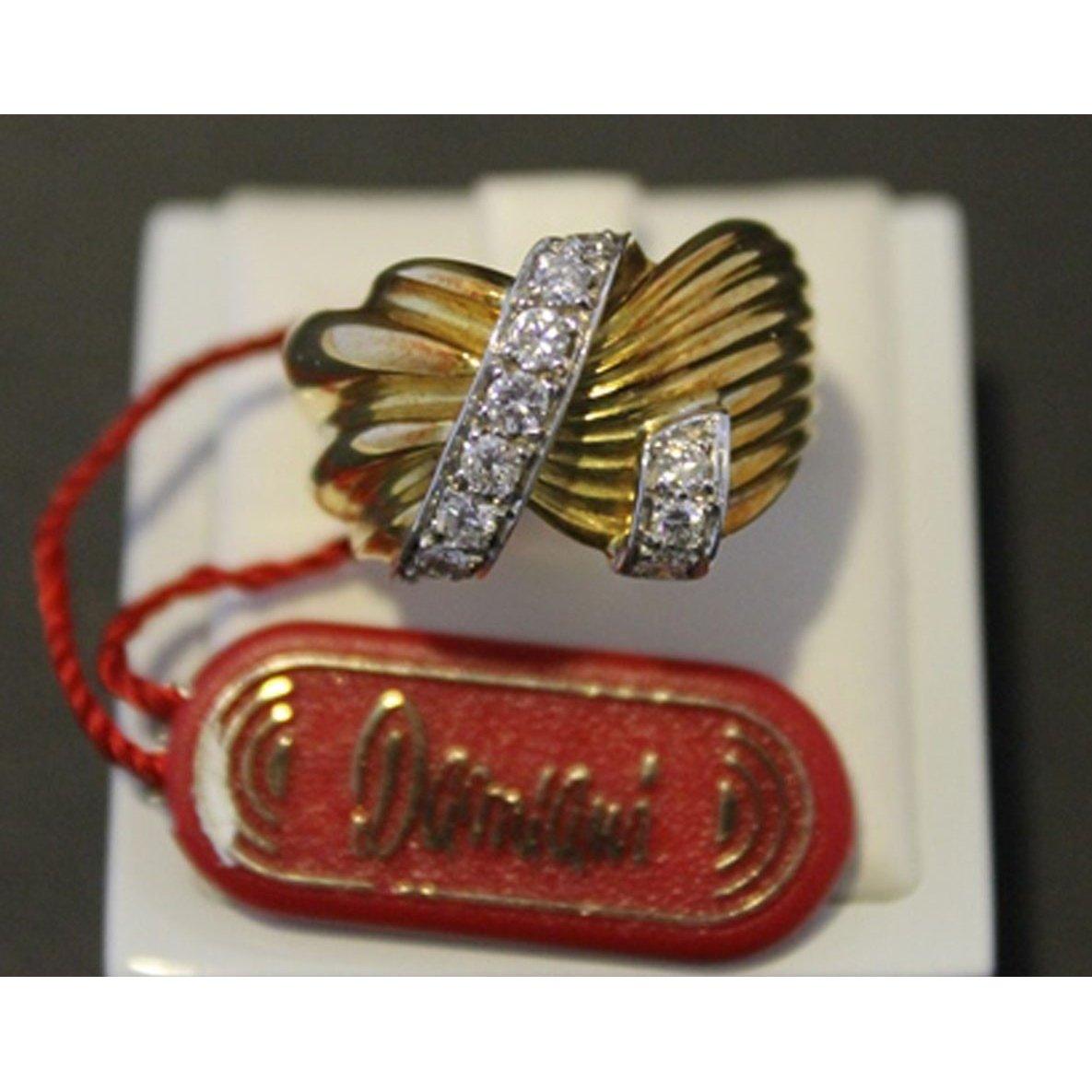 Anello Damiani oro con diamanti a giro 0,45 ct.