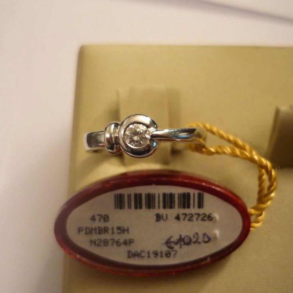 Anello Damiani solitario bianco e diamante kt.0,15 H ref.BV472726