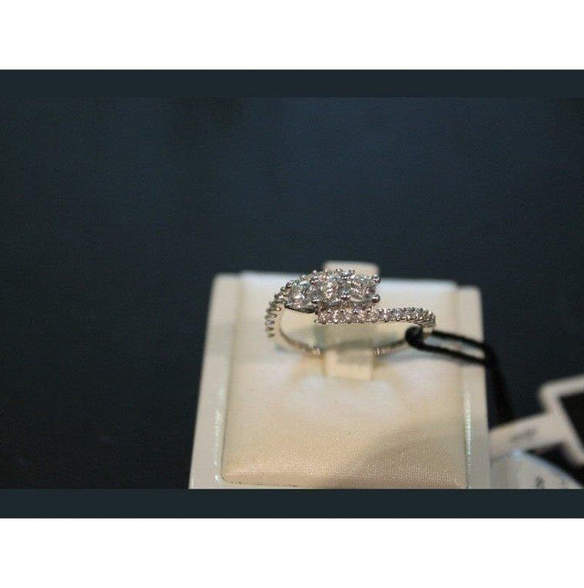 Anello Recarlo trilogy in oro bianco con diamanti ref. ZR950/045 taglio brillante ct.0,45 e 0,29 colore F VS.