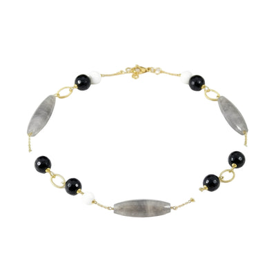 COLLANA CARAVAGGIO IN ORO GIALLO E PIETRE DURE