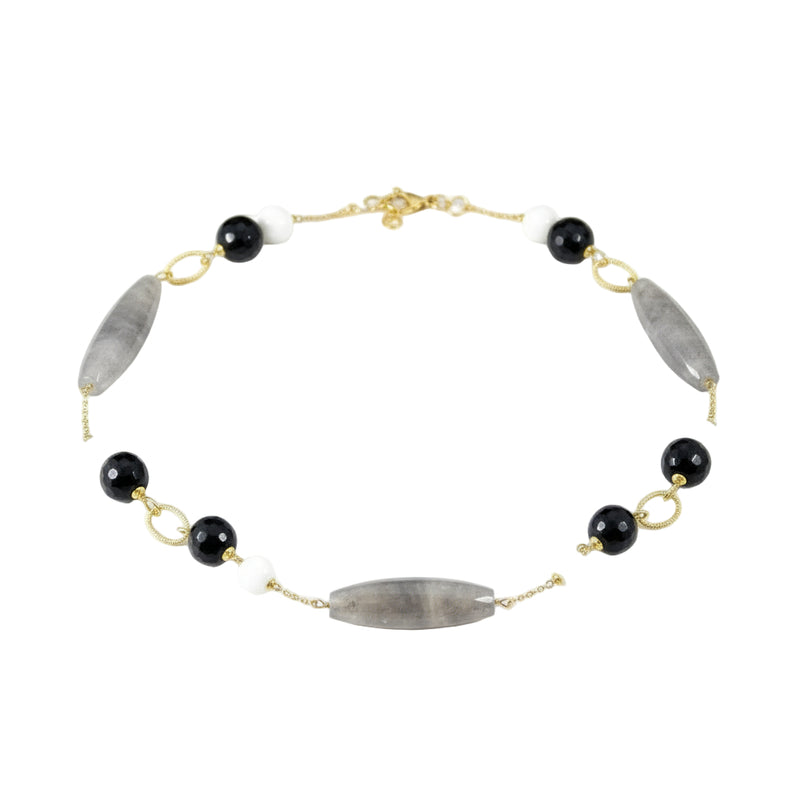 Collana Caravaggio In Oro Giallo E Pietre Dure