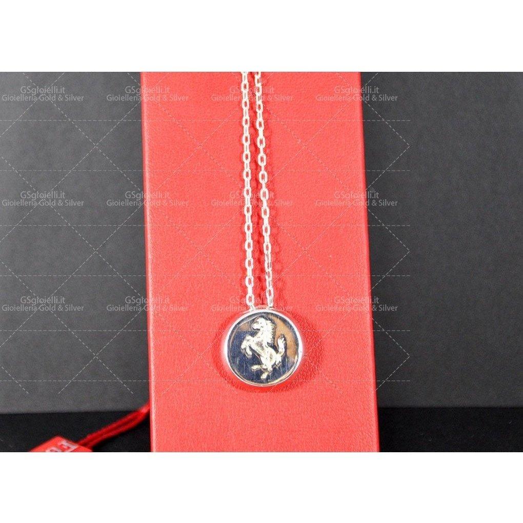 COLLANA FERRARI COLLEZIONE UOMO REALIZZATA IN ARGENTO 925.