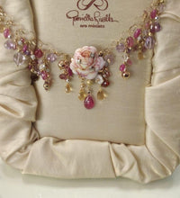 Collana Gabriella Rivalta Rosa con pietre e brillanti