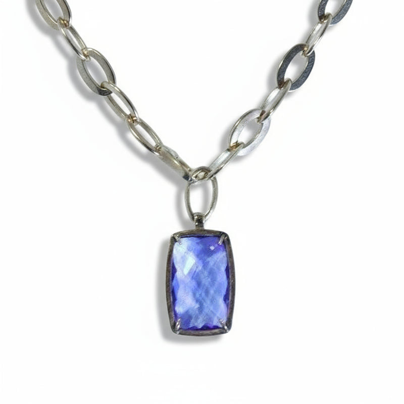Collana Morellato In Acciaio Placcato Ciondolo Con Pietra