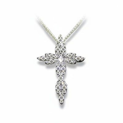 Collana Recarlo con croce di diamanti in oro bianco REF.ZN587/B