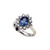 Anello Recarlo Anniversary Gems Zaffiro Blu con Diamanti taglio Trapezio
