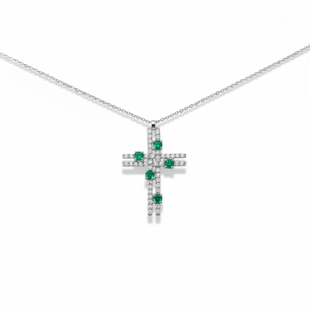 Collana Bliss con Smeraldi Collezione Via Lattea