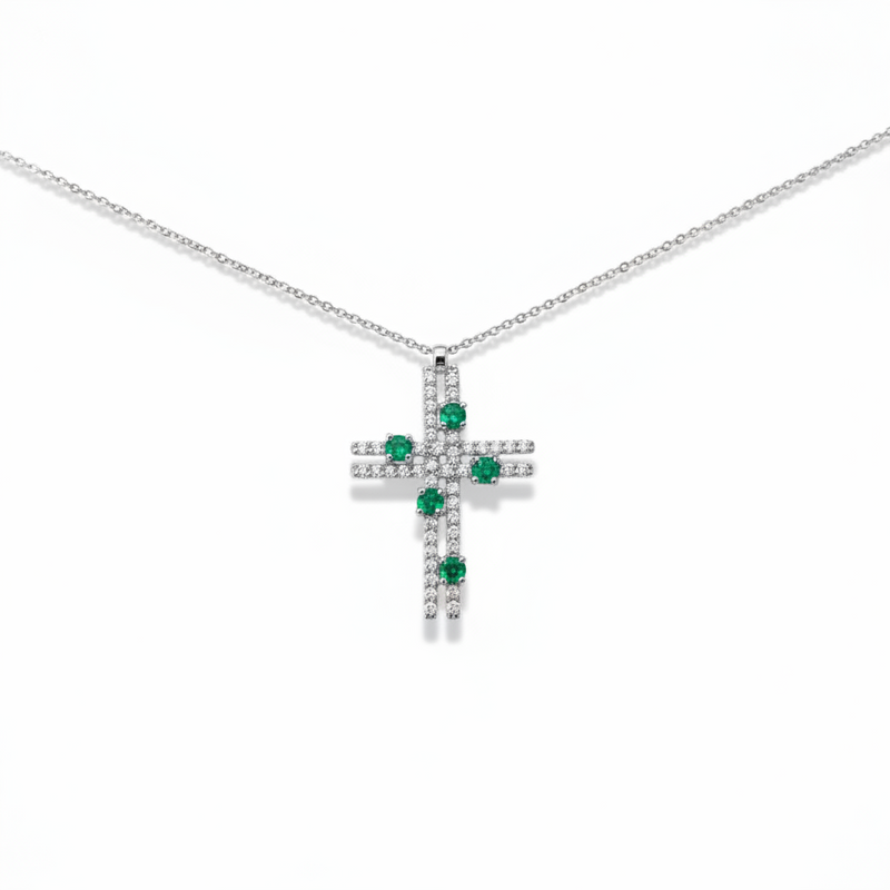 Collana Bliss Con Smeraldi Collezione Via Lattea