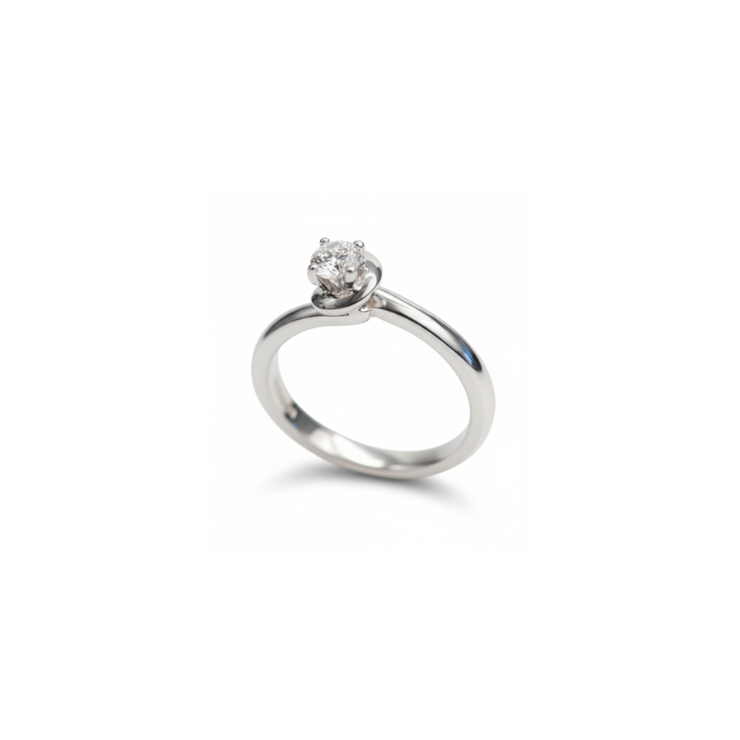 ANELLO DAMIANI SOLITARIO DIAMANTE TAGLIO BRILLANTE CT.0.30 H IF