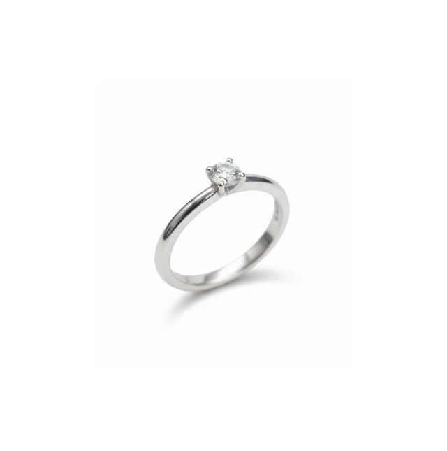 ANELLO DAMIANI SOLITARIO DIAMANTE TAGLIO BRILLANTE CT.0.35 H