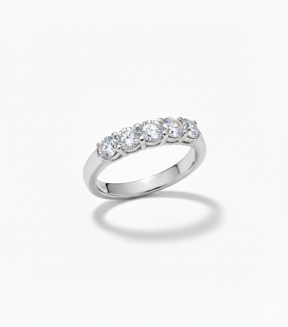 ANELLO DAMIANI VERETTA CT.040 COLORE H PURO IF ORO GR.4.16