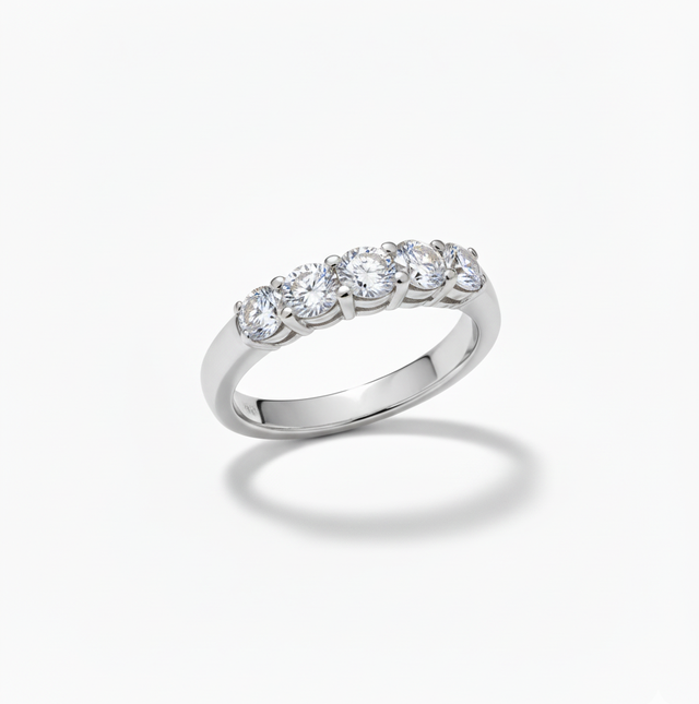 ANELLO DAMIANI VERETTA CT.040 COLORE H PURO IF ORO GR.4.16