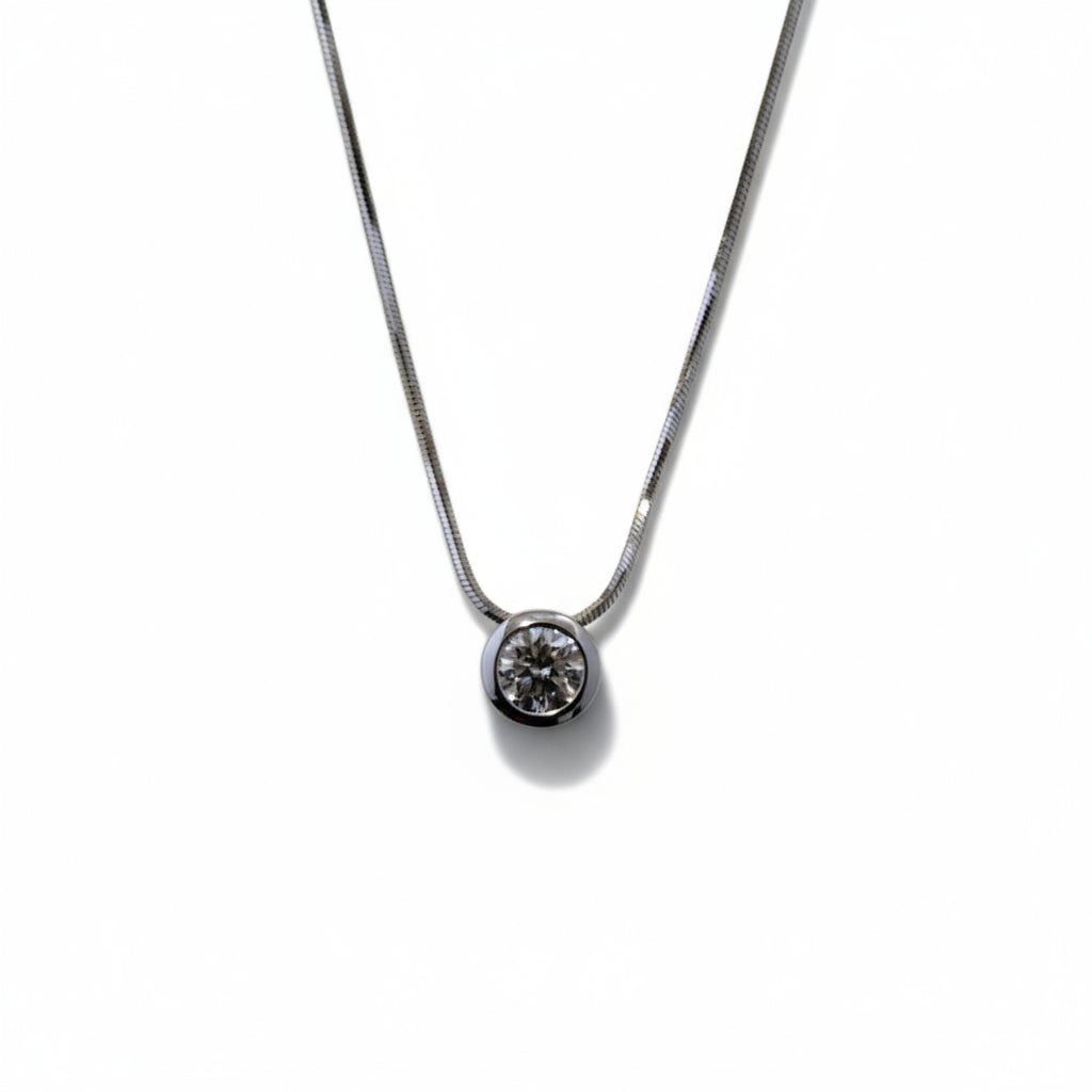 Girocollo RECARLO in oro bianco con diamante ct.0,49 Ref. Z431045