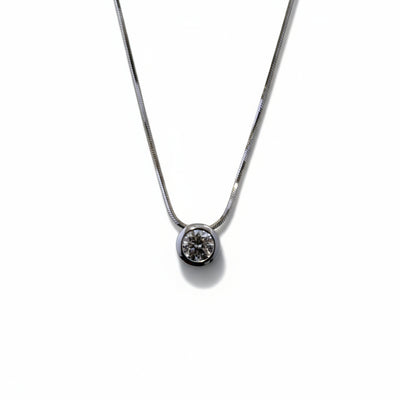 Girocollo RECARLO in oro bianco con diamante ct.0,49 Ref. Z431045