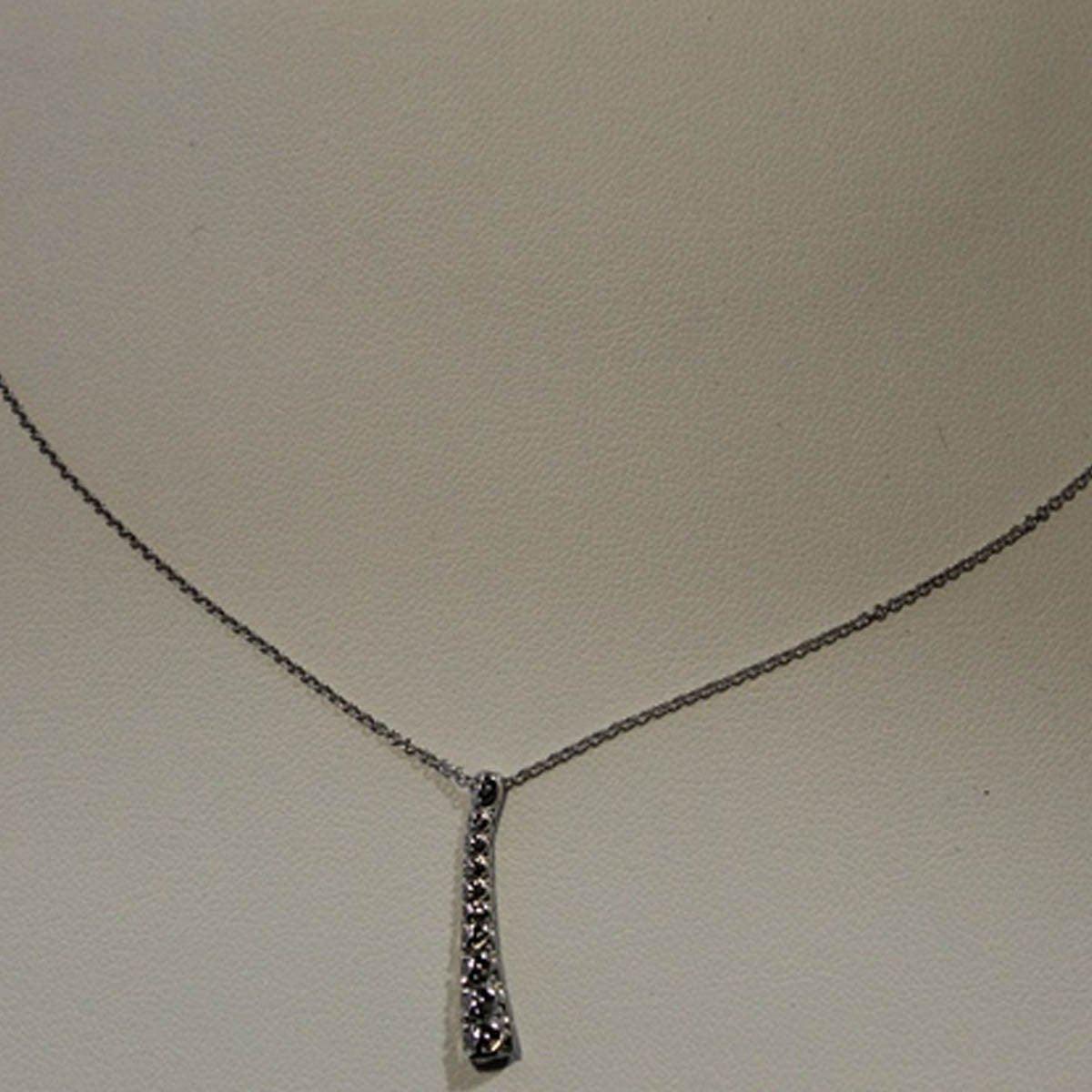 Girocollo Recarlo in oro bianco con diamante ct.0,23 e 0,11