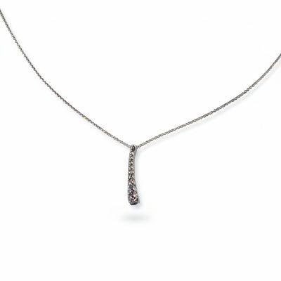 Girocollo Recarlo in oro bianco con diamante ct.0,23 e 0,11