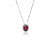 Girocollo Recarlo in oro bianco con rubino ct.060 e diamanti ct.008 colore F VS.
