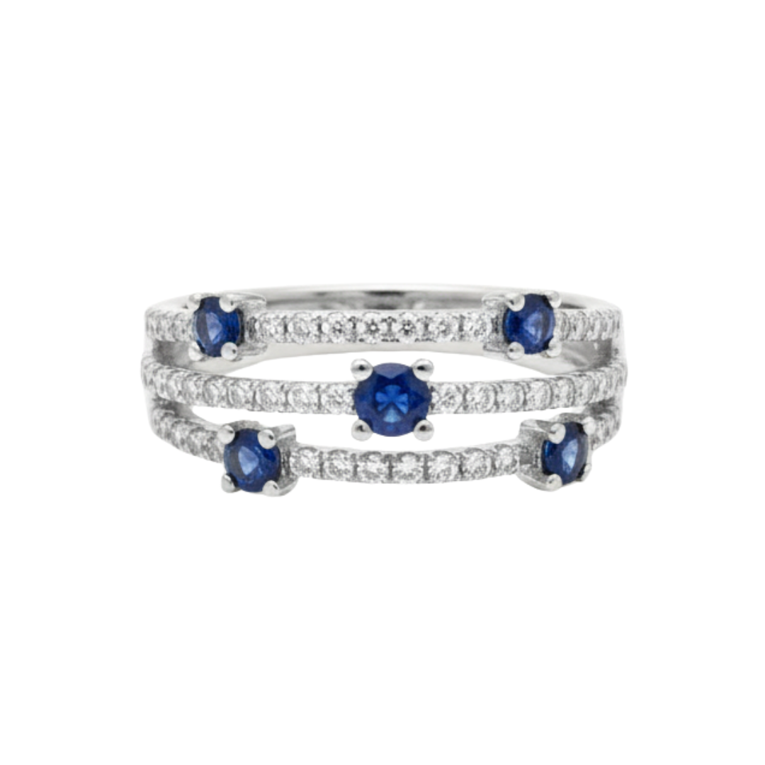 Anello Bliss Con Zaffiri Collezione Via Lattea