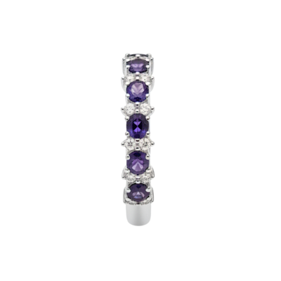 Anello Bliss Oro Bianco 18kt Con Zaffiri