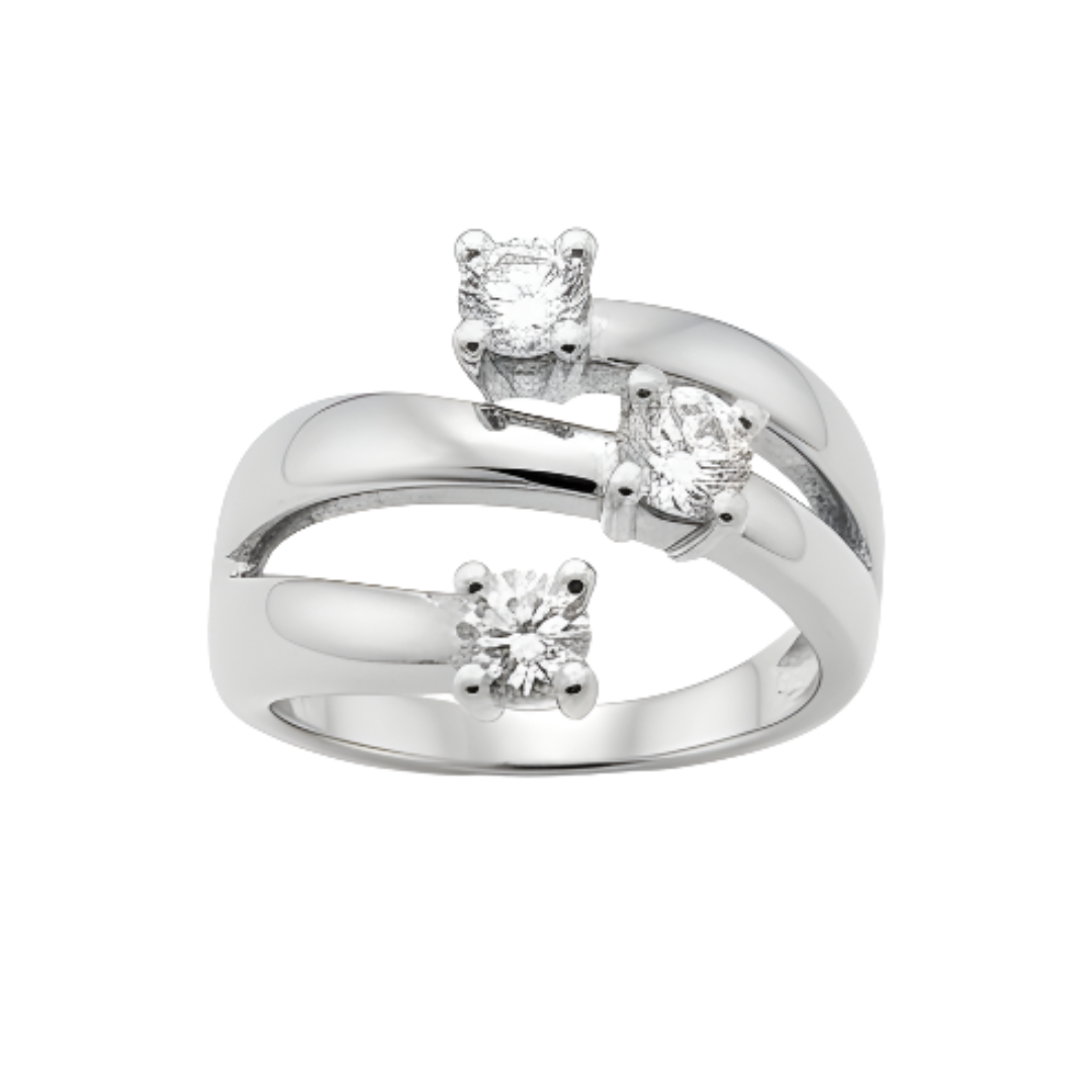 Anello Recarlo Eternity Oro Bianco 18kt E Diamanti