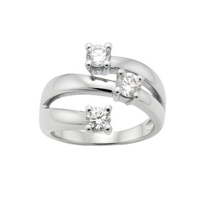 Anello Recarlo Eternity Oro Bianco 18kt E Diamanti