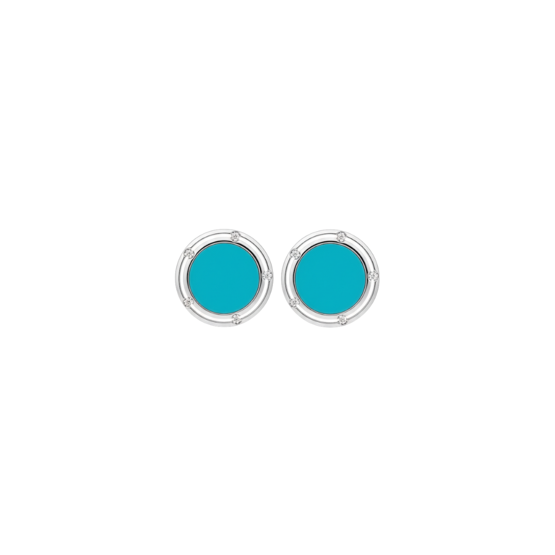 Orecchini Damiani Collez.d.side Con Turchese E Diamanti