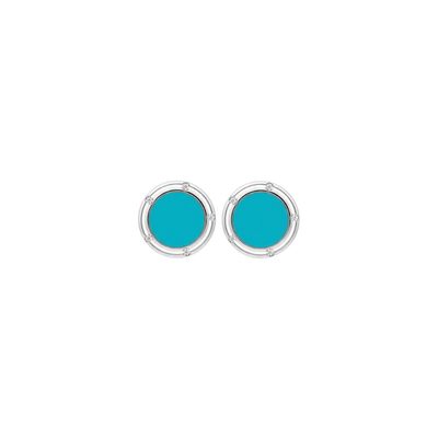 Orecchini Damiani Collez.d.side Con Turchese E Diamanti