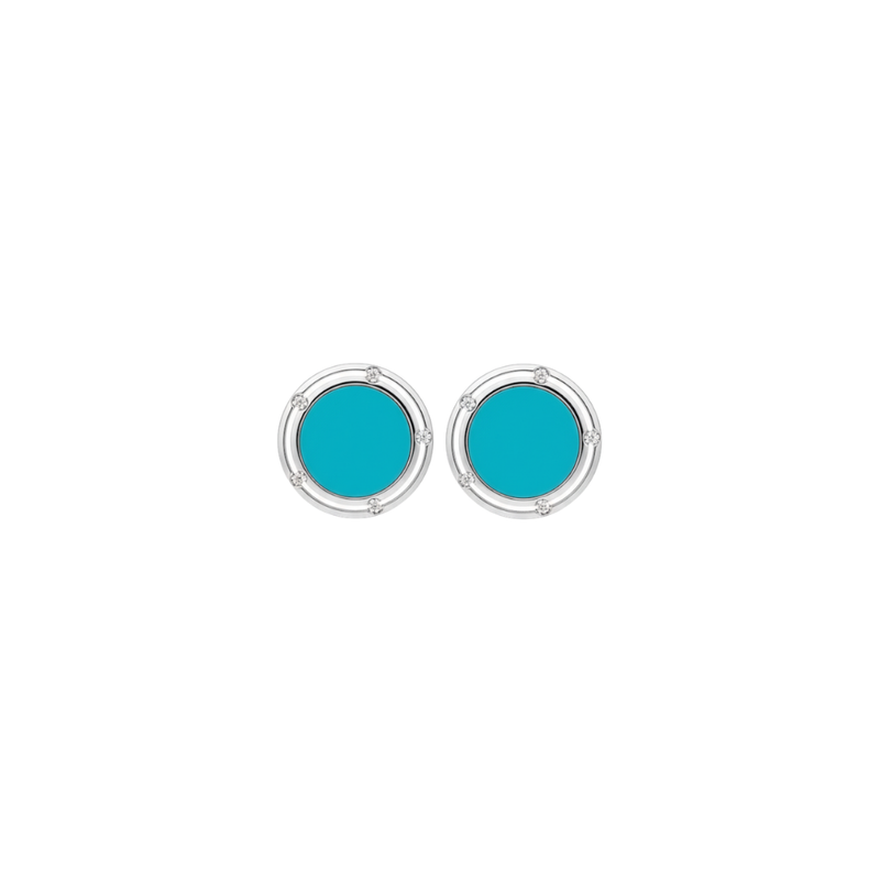 Orecchini Damiani Collez.d.side Con Turchese E Diamanti