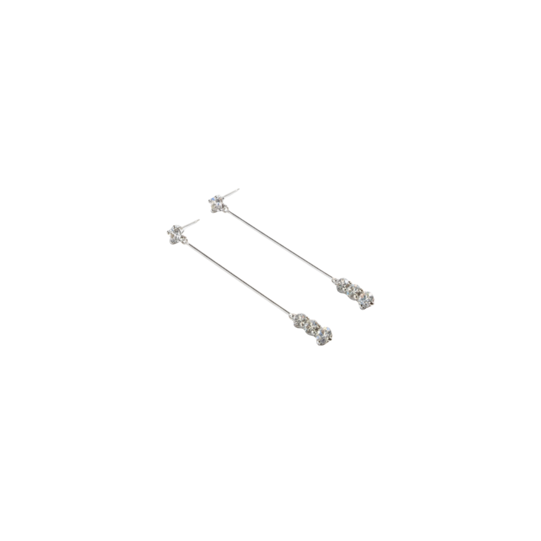 Orecchini Damiani Diamanti Taglio Brillante Ct.0.68 Colore H If Oro Bianco Gr.3.20.