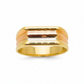 Anello Uomo Oro 18kt 3 Colori Bianco, Giallo e Rosa